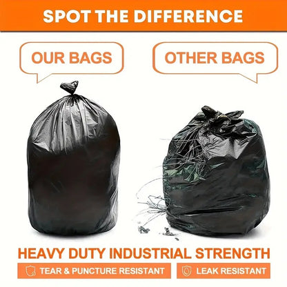 Heavy-Duty Trash Bags with a Capacity of 55-60 Gallons, Designed to Resist Tearing. Available in Packs of 50, 100, Or 150, These Black Bags Are Perfect for Gardening Tasks And Outdoor Activities. They Are Suitable for Both Residential And Commercial