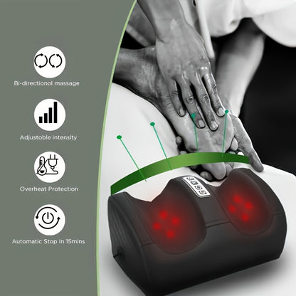 Nuvrek Foot Massager, Perfect for Athletes Foot Muscle Relaxation with Compression Heating, Promotes Blood Circulation, Father's Day Gift Mother's Day Gift, Black