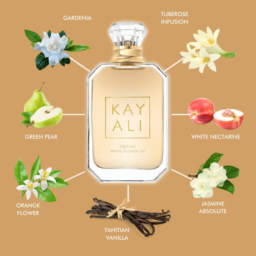 LocalKAYALI Déjà Vu White Flower 57 Perfume 100ml – Best-Selling Floral Fragrance With Jasmine, Tuberose, Pear & Vanilla – Luxurious Scent For Date Night, Weddings, Parties & Everyday Confidence – Long Lasting Eau De Parfum