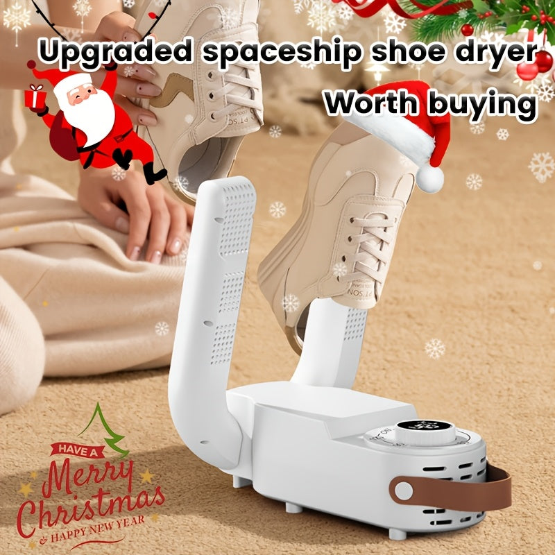 Portable Shoe Dryer | Fast, Quiet, Efficient Drying, 110V Smart Timer with Auto Shut-off, Foldable Design, Suitable for Work Boots, Gloves, Hats, Socks | A Must-have Household Item, Perfect as Thanksgiving, Christmas, Holiday Gifts, Without Battery