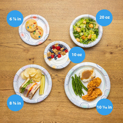 Great Value Disposable Paper Plates, 8.5", 100 Count