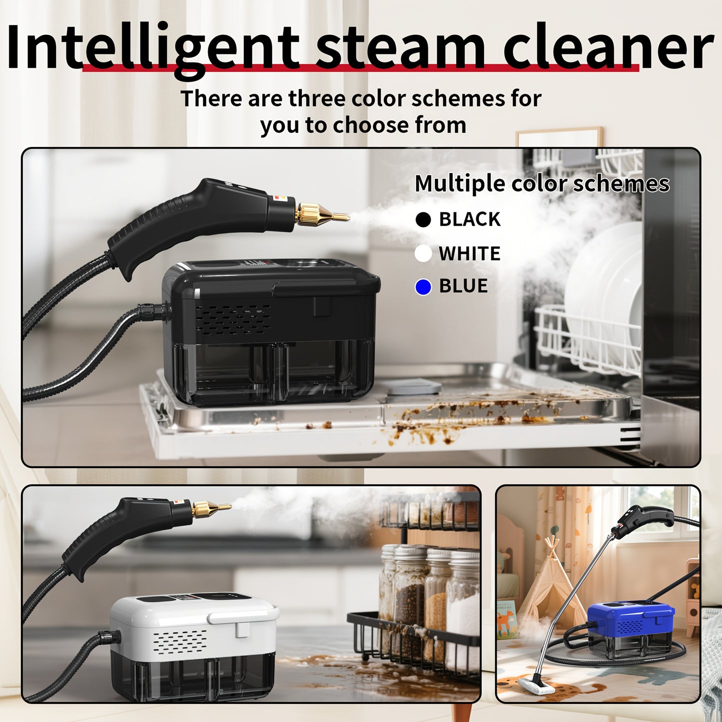 High-pressure Steam Cleaner, Household Steam Cleaner Handheld, Suitable For Kitchen Fumes, Sofas, Small Air Conditioners, Washing Machines