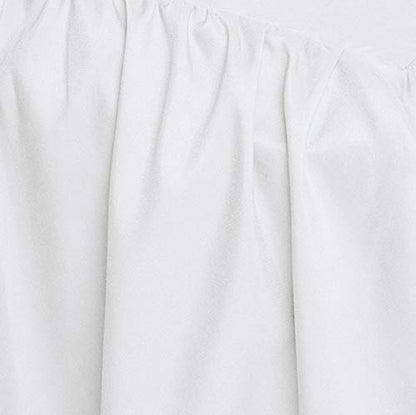 Amazon Basics Lightweight Ruffled Bed Skirt, Classic Style, Soft and Stylish 100% Microfiber with 16" Drop, Wrinkle Resistant, Machine Washable, Queen, Bright White, Solid