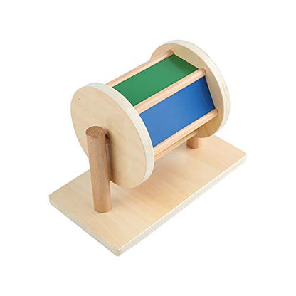 Adena Montessori Full-Size Spinning Drum Montessori Toys for Infant 6 - 12 Months 1 Year Old Babies Toddlers (Typical)