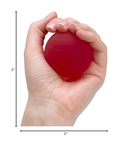 THERABAND Hand Exerciser, Stress Ball For Hand, Wrist, Finger, Forearm, Grip Strengthening & Therapy, Squeeze Ball to Increase Hand Flexibility & Relieve Joint Pain, Red, Soft, Beginner