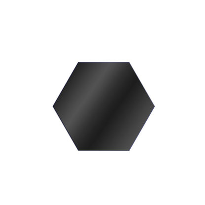 10PCS 3D Acrylic Mirror Wall Stickers Self-Adhesive Waterproof Mirror Decal Bedroom Living Room Hexagon Background Decoration,Black XS