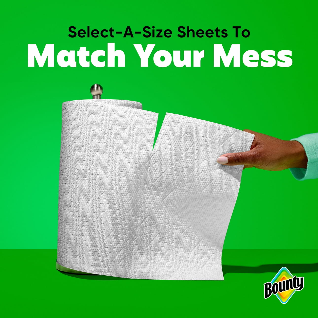 Bounty Paper Towels Select-A-Size White, 6 Triple Rolls, 123 Sheets Per Roll