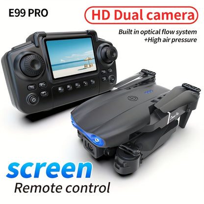 with 2 Batteries NEW Drone MAX Upgrade Edition Drone with Screen Control, Dual Camera, Obstacle Avoidance, Brushless Motor, Foldable Arms, Ldeal for Night Flying, Remote Control with Screen