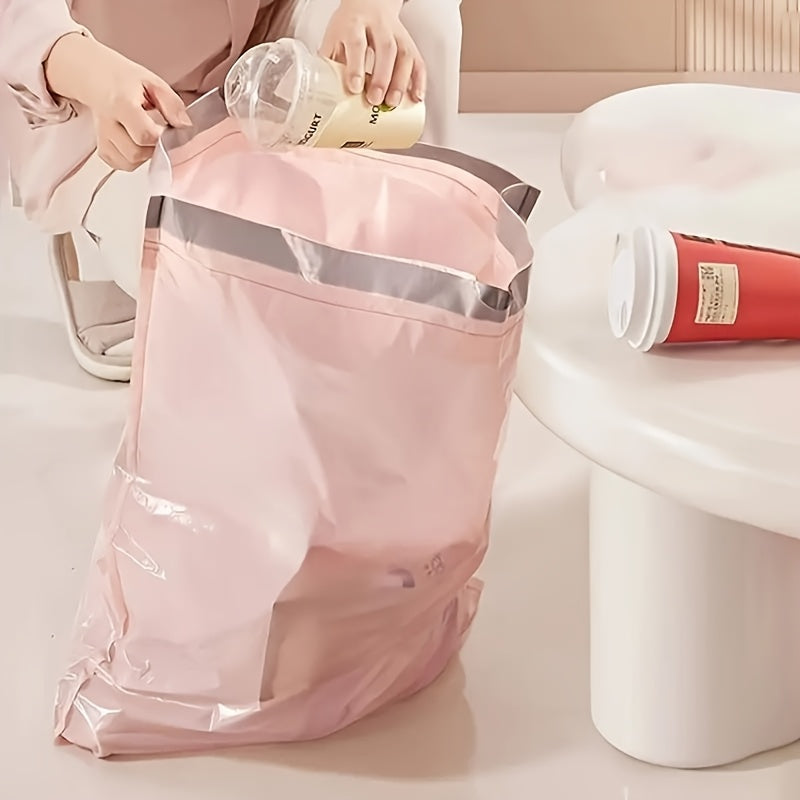 Drawstring Garbage Bag 4 Gallon Thickened Bag Suitable For Bathroom, Kitchen, Toilet, Living Room Automatic Closure Garbage Bag Disposable Small Garbage Bag 18*20 Inches