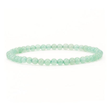 Cherry Tree Collection - Small, Medium, Large Sizes - Gemstone Beaded Bracelets For Women and Men - 4mm Round Beads (Green Aventurine, Medium)