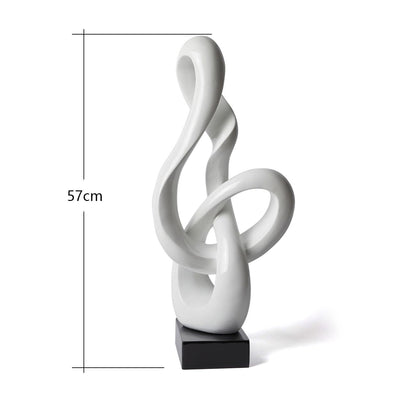 NENBOLEC Music Note Statue Treble Clef Sculpture Modern Home Decor Piano Gift Art for Bookshelf Desktop Office Table Home White 23 Inch