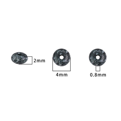 BEADIA Natural Indian Agate Spacer Beads Caps Rondelle Disk Loose Beads for Beading Jewelry Making 4mmx2mm 38cm
