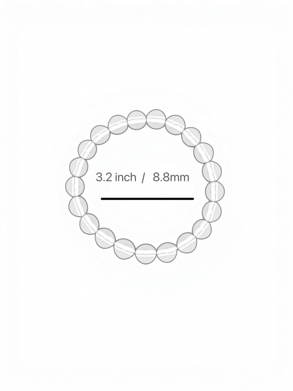 IETWIPNO Stretch Crystal Bracelet for Women,Elastic Beaded Bracelets Set of 1,Multicolor Healing Stone Adjustable Bangle,Gift for Her (8MM Round Purple)