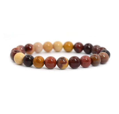 Adabele Real Natural Mookaite Jasper Gemstone Beaded Bracelet 7 inch Stretch Chakra Healing Crystal Stone Jewelry Women Mom Gift (Unisex) GB8-4