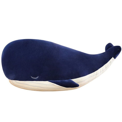 MUPI Whale Stuffed Animals Plush Pillow 4 Size Cute Soft Cotton Plushies Pillows Kawaii Blue Whale Toy Gifts for Kids Boys Girls Adults (Blue, 33 Inch)