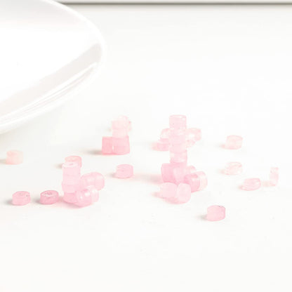 Natural Rose Quartz Stone Spacer Beads 6x3mm 38cm/str Flat Round Loose Semi Gemstone Caps for Making Bracelets Necklace