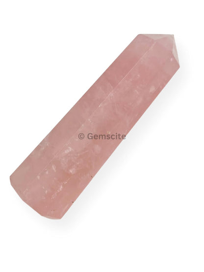WholesaleGemShop 3 Inch (70 mm) Rose Quartz Gemstones Obelisk Tower Jumbo Facet Aura Rock Crystal Natural Polished Earth Wand Spirit