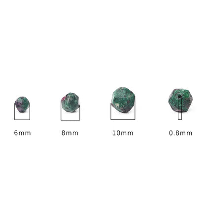 BEADIA Faceted Natural Zoisite Stone Round Beads 6mm 36cm/Strand for Jewelry Making