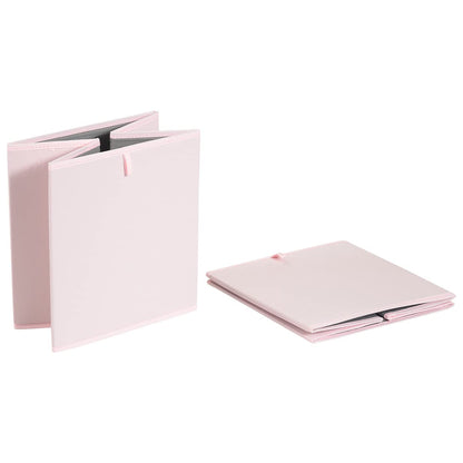 Amazon Basics Collapsible Cube Organizer Bins, Closet Storage Organizer Baskets for Shelves, Space-Saving, 13" x 15" x 13", Peony Pink, Pack of 6