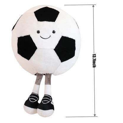 XIYUAN 13.7inch Football Plush Toys Soft Stuffed Sports Plush Balls Cute Fun American Soccer Doll Toys with feet Creative Football Spherical Decor Throw Pillow for Christmas Kids Gift (Football)