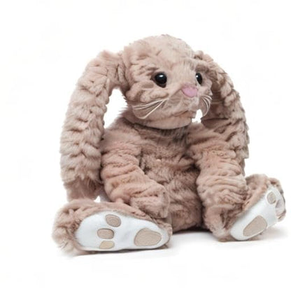 Bearington Bunny Plush Stuffed Animal - 10" Soft Taupe and White Rabbit Toy with Fluffy Fur and Long Ears - Cute Easter Bunny Plushie Gift for Kids, Toddlers, and Babies - Soft Rabbit Toy for Spring