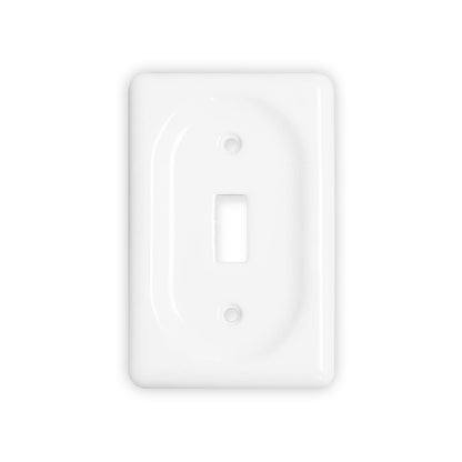 XVQ Ceramic Switch Plates Outlet Covers Switch Plate Cover White (Single Toggle)