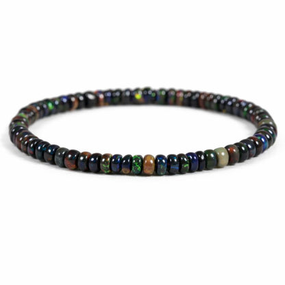 GEMS OF BAY Opal Bracelet (9 Inches, Black)