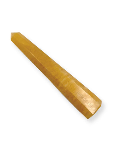 WholesaleGemShop 3 Inch (70 mm) Gemstones Yellow Jasper Obelisk Tower Jumbo Facet Aura Rock Crystal Natural Polished Earth Wand Spirit