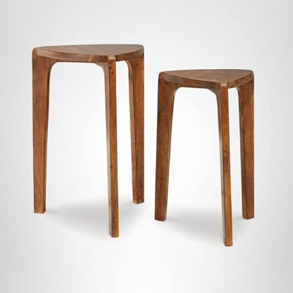 Signature Design by Ashley Brynnleigh Contemporary Nesting Accent Table, Set of 2, Light Brown
