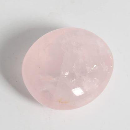 Orientrea Rose Quartz Palm Stone-2 Pcs Rose Quartz Pocket Energy Stone, Smooth Healing Crystal Worry Stone