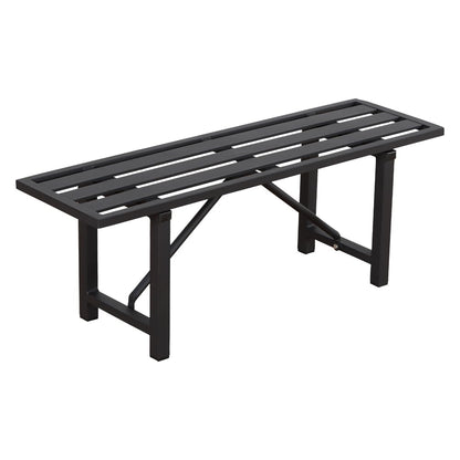 DHYGOTFUR Plant Stand - Indoor/Outdoor Extra-Sturdy Aluminum Plant Stand with 300 LBS Capacity (L37.8 x W11.4 x H13.8 inch)
