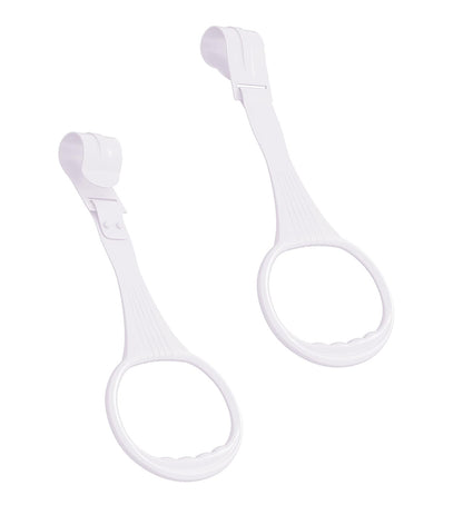 YYaaloa 10pcs White Baby Pull-Up Rings for Toddlers (3.5x7.5inch)