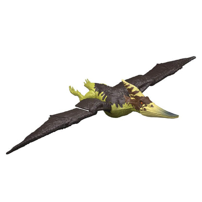 Mattel Jurassic World Wild Roar Pteranodon Dinosaur Action Figure Toy with Chomp Attack, Light Up Feature & Roar Sound, Scan Code for Digital Play