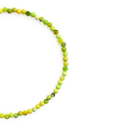 Gempires Green Opal Bracelet for Women | Dainty Handmade Gemstone Beads 2.5 mm | Minimalist Stacking Jewelry | Lightweight Everyday Bracelet | Thoughtful Gift for Her