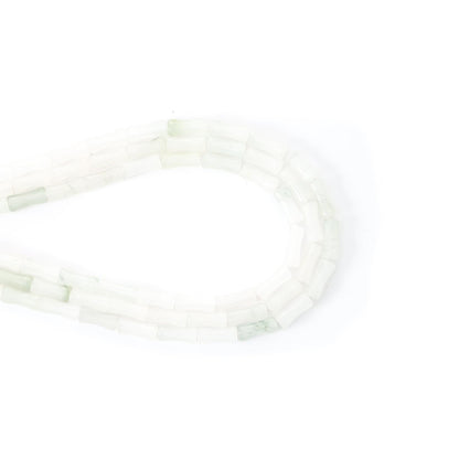 5x12mm Natural White Jasper Stone Bamboo Shape Gem Healing Energy Loose Spacer Beads for DIY Necklace Bracelet Earring