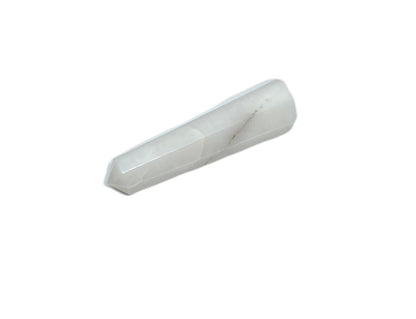 WholesaleGemShop 3 Inch (70 mm) Gemstones Snow Quartz Obelisk Tower Jumbo Facet Aura Rock Crystal Natural Polished Earth Wand Spirit
