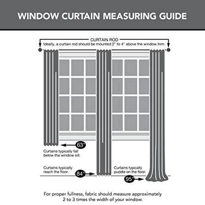 Sun Zero Burbank Watercolor Ogee Energy Efficient Grommet Curtain Panel, 54" x 63", Linen