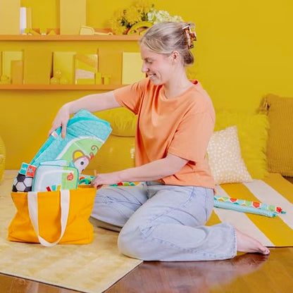 Bright Starts Grip & Kick Oball Activity Gym, Soccer Theme with Easy-Grasp Baby Toys, Baby Play Gym, Kick Pad with Activated Lights & Tummy Time Pillow, Unisex, Newborn+