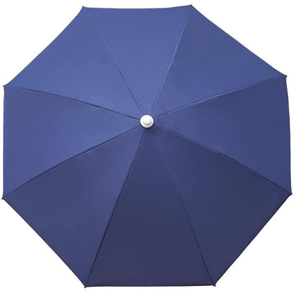 AMMSUN 6FT Portable Picnic Outdoor Canopy Sunshade Beach Umbrella with Tilt Function, Small Patio Umbrella - UPF 50+ protection Garden Umbrella 6' Navy Blue Patio Umbrella