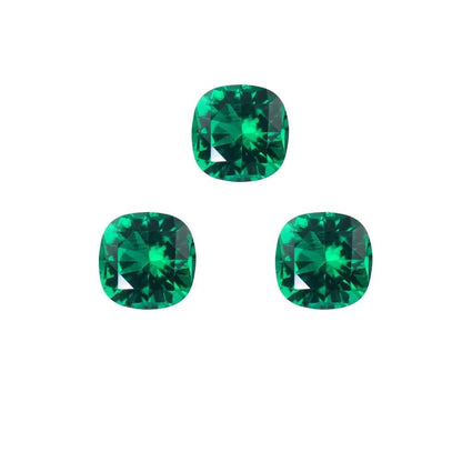 1PCS 6 * 6mm Cushion Laboratory Cultivates Zambian Emerald about 1CT