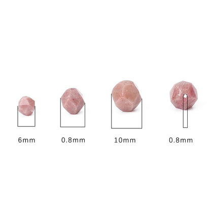 BEADIA Faceted Natural Red Wood Marble Stone Round Beads 6mm 36cm/Strand for Jewelry Making