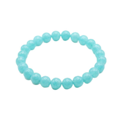 The Vida Handmade AAA+ Quality Crystal Stretch Elastic Bracelet - Nature Gemstone - Crystal of Amazonite 8mm - Jewelry Gift - Holiday Gift - For Women & Men