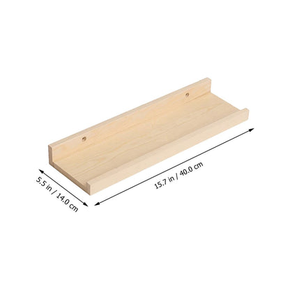 jojofuny Wooden Wall Mounted Shelf 40x14cm Entryway Accessory Sundries Storage Rack Floating Wall Shelf for Living Room Home Organization