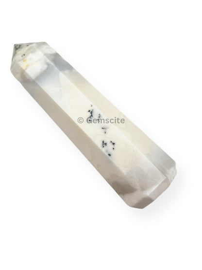 WholesaleGemShop 3 Inch (70 mm) Gemstones Dendrite Opal Obelisk Tower Jumbo Facet Aura Rock Crystal Natural Polished Earth Wand Spirit