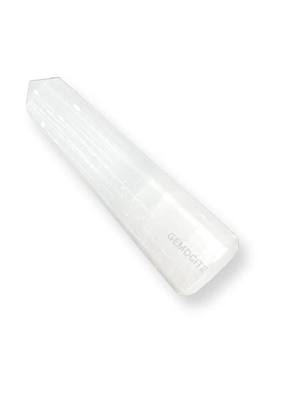 WholesaleGemShop 70 mm (3 Inch) Selenite Gemstones Obelisk Tower Jumbo Facet Aura Rock Crystal Natural Polished Earth Wand Spirit