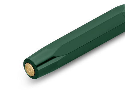 Kaweco CLASSIC SPORT Fountain Pen Green with 23 Carat Gold-Plated Steel Nib and Iridium Tip for Ink Cartridges I Sport Fountain Pen 13 cm I Nib: F (Fine)