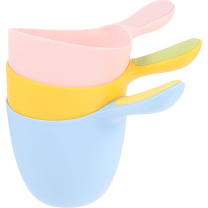 CHILDWEET 3pcs Bath Ladle Multi-purpose Water Scoops for Portable Water Dippers for Bathing Rinsing and Essential Bathroom Utensils
