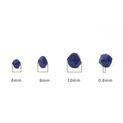 BEADIA Faceted Natural Lapis Lazuli Stone Round Beads 8mm 36cm/Strand for Jewelry Making