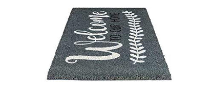 NoTrax, Welcome to Our Home, Vinyl-Backed Natural Coir Doormat, Entry Mat for Indoor or Outdoor Use, 18"x30", C12 (C12S1830OH)
