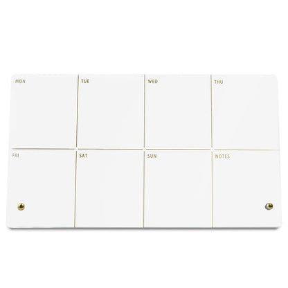Marribol Weekly Planner Dry Erase Board for Desk,Acrylic Desktop Weekly Planner Whiteboard with Stand,12"X6"-Small, Dry Erase Weekly to Do List White Board for Home Office School-ZMZL-W-1530